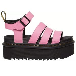 Dr. Martens Women's Pink Blaire Quad Athena Leather Platform Sandals Size 8
